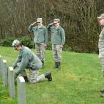 Wreaths decorate graves of fallen soldiers