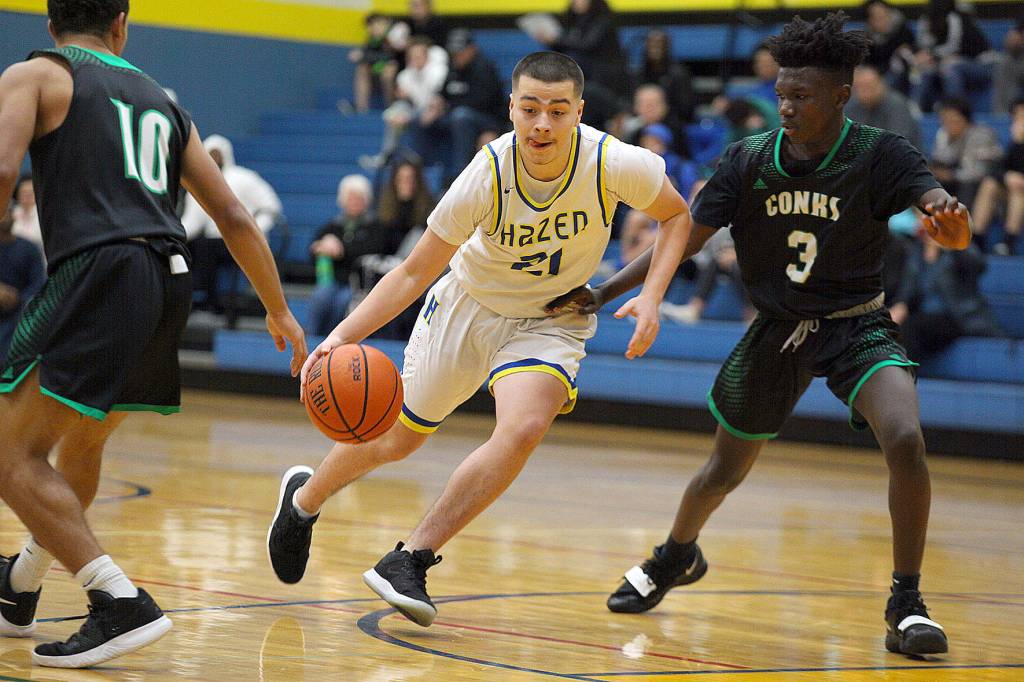 Kentwood serves Hazen basketball a loss