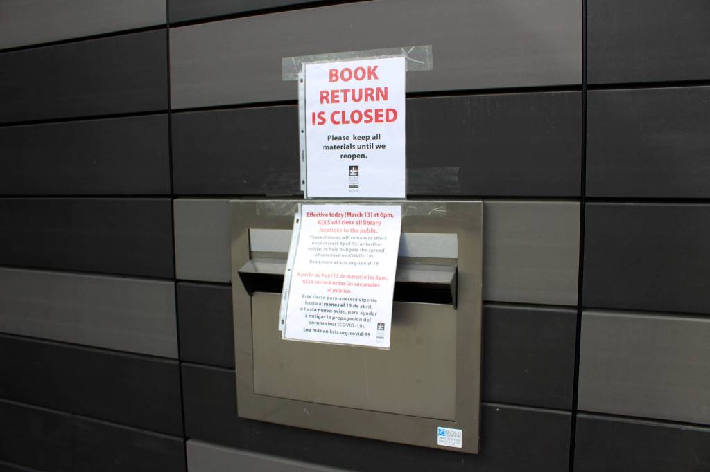 King County Library System closures and other coronavirus responses
