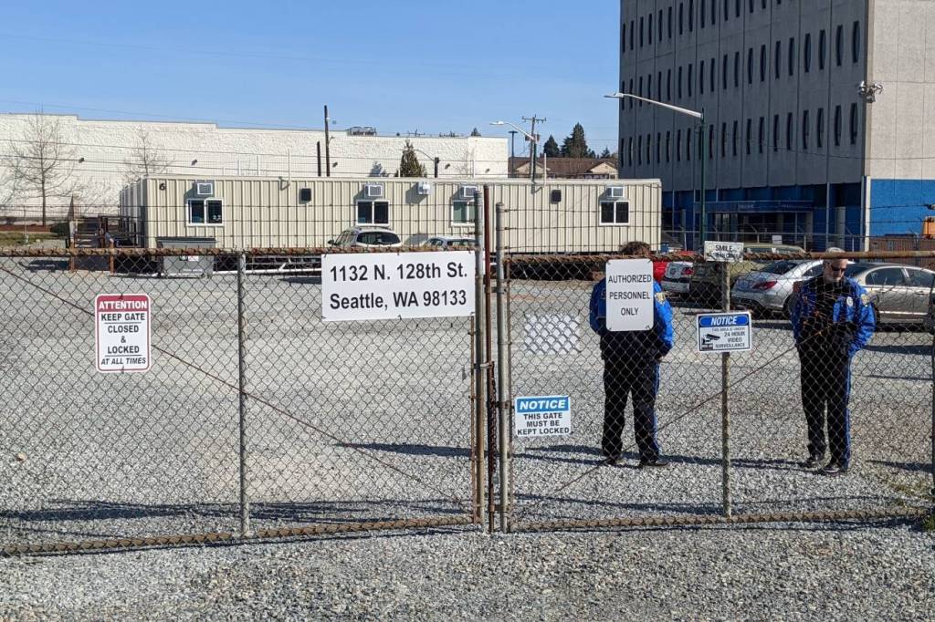 King Countys North Seattle isolation and quarantine site on April 8. The North Seattle/Aurora facility is located at 1132 N 128th St. in Seattle. It features six modular units with a total capacity of 23 people. Corey Morris/staff photo