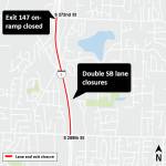 Two lanes of I-5 will be closed overnight this week due to construction for the Federal Way Link Extension. Photo courtesy of Sound Transit