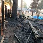 Crews battled a large brush fire Tuesday afternoon, Sept. 8, near the former Covington Elementary School in the 17000 block of Southeast Wax Road in Covington. COURTESY PHOTO, Puget Sound Fire