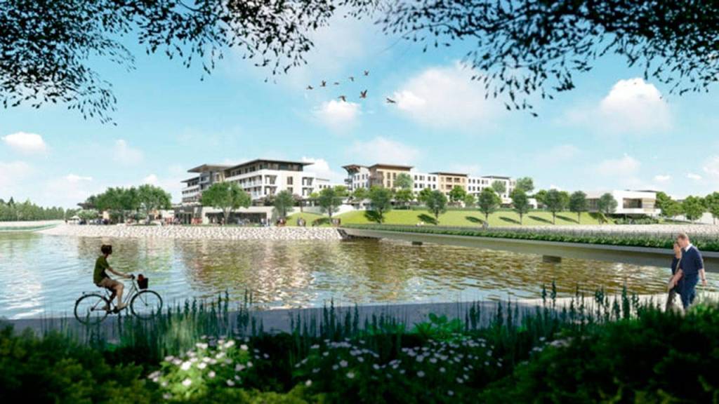 COURTESY GRAPHIC, Oakpointe CommunitiesA rendering of LakePointe Urban Village, a housing, retail and mixed-use development coming to Covington.