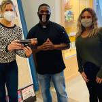 Classic Eats Restaurant owner Tony Hayes distributing gift certificates to Highline School District staff. Hayes is one of many King County residents that have been giving back during this time of need in 2020. Courtesy photo/Tony Hayes.