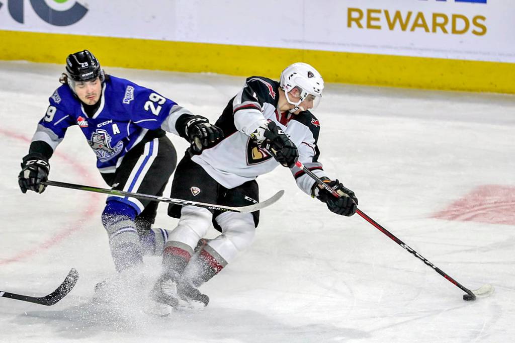 A come-from-behind 5-4 victory over the Victoria Royals gave the Vancouver Giants their second win in a row Tuesday night, March 30, in Kamloops (Allen Douglas/Special to Langley Advance Times)