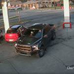 Image courtesy Cenex gas station
This security footage at the Cenex gas station in Black Diamond shows Anthony Chilcott on his phone before entering, and driving off with, Carl Sanders Ford Raptor and Monkey, his poodle, in the front seat.