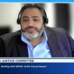 King County Office of Law Enforcement Oversight (OLEO) Director Tamer Abouzeid presents OLEOs annual report to the King County Council Law and Justice Committee on Tuesday, Oct. 5. (Screenshot)