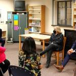 Gov. Jay Inslee and his wife, Trudi Inslee, listen to challenges faced by teachers on May 4 in Renton. (Cameron Sheppard/Sound Publishing)