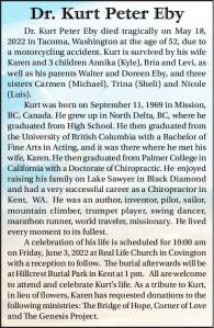 Dr. Kurt Peter Eby | Obituary