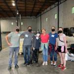 Volunteers at the Furniture Fix-it Fair. From left to right, Hester Angus, Dimitri Pierre-Louis, Sal Nauon, Nataly Balacci, Xenia Dolovova, Sarah Berkley. Photo courtesy of Xenia Dolovova.