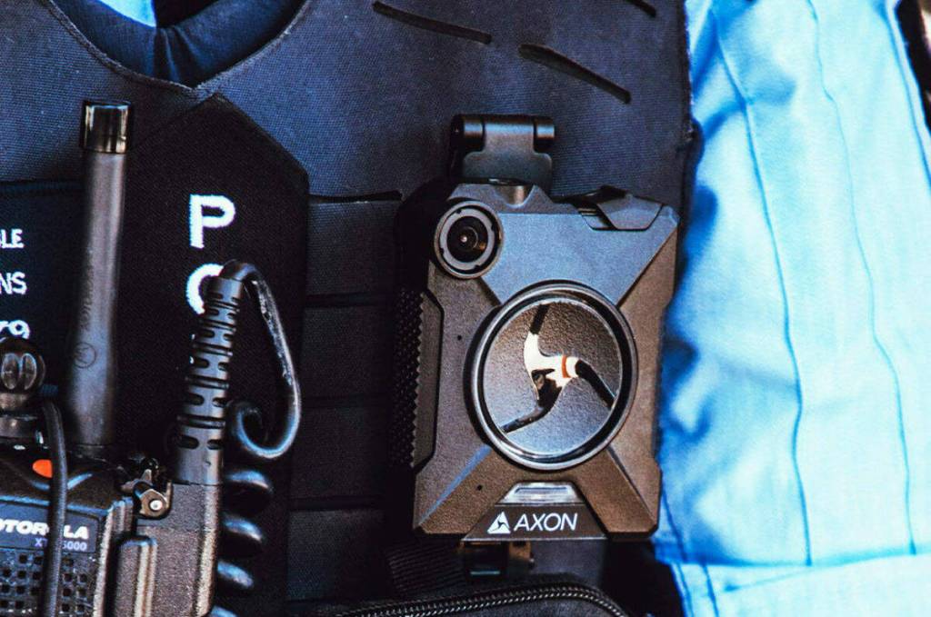 An Axon body-worn police camera; not necessarily the cameras King County Sheriffs Office will use. Photo courtesy Axon