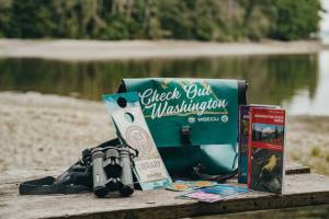 Check Out Washingtons Adventure packs come with a Discover Pass educational materials, pocket guides, and a pair of binoculars. Photo courtesy Washington State Parks