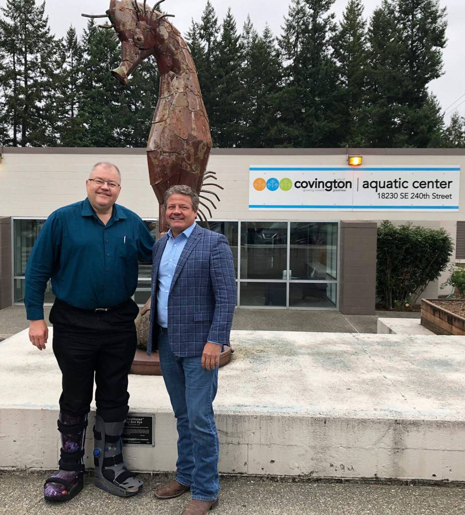 Covington Mayor Jeff Wagner and King County Councilmember Reagan Dunn. COURTESY PHOTO, King County