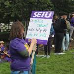 The picket lasted from 11 a.m. to 1:30 p.m. Photo by Bailey Jo Josie/Sound Publishing.