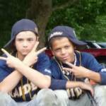 Paganelli and Viltz playing youth baseball. Photo provided by Preston Viltz.