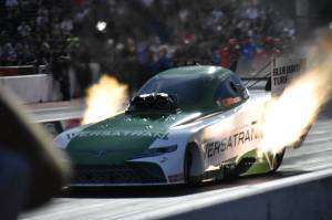 Funny Car showing off big flames on July 19, 2024, at Pacific Raceways. Ben Ray / The Reporter