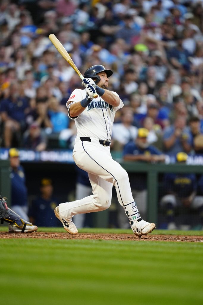 Cal Raleigh hits the lone home run for Seattle. Courtesy photo via Seattle Mariners.