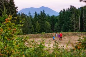 Four friends hiking. Photo courtesy of Trust for Public Land