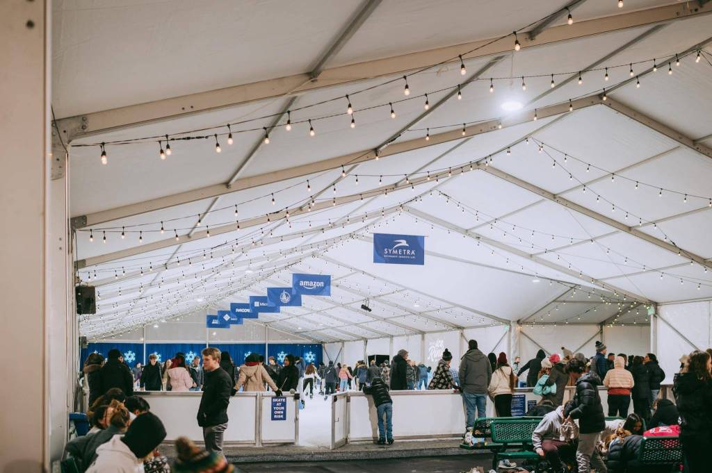 The Bellevue Ice Rink in downtown Bellevue. Photo courtesy of Bellevue Downtown Association.