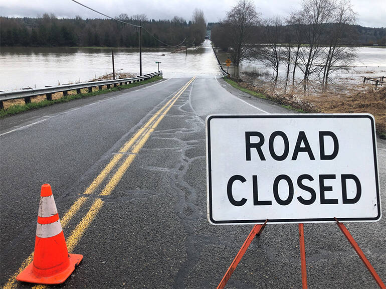 King County Roads Division was hard at work last December when many roads were flooded, causing an estimated $10 million in damage and further draining its limited resources. Photo courtesy King County Roads Division