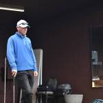 Brian Thornton watches as he gives lessons at Meridian Valley Country Club. Ben Ray / The Reporter