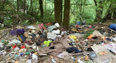 A homeless camp prior to crews cleaned it up in Mill Creek Canyon in Kent. COURTESY FILE PHOTO, City of Kent