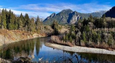 The Middle Fork Snoqualmie River in North Bend, Nov. 30, 2024. (Grace Gorenflo/Valley Record)