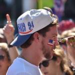 USMNT fan gets face paint heading into the stadium. Ben Ray / The Reporter
