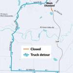 This is the route truck drivers will take to get around the mid-August closure on SR 169. Image courtesy WSDOT